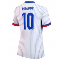 Camisa de Futebol França Kylian Mbappe #10 Equipamento Secundário Mulheres Europeu 2024 Manga Curta